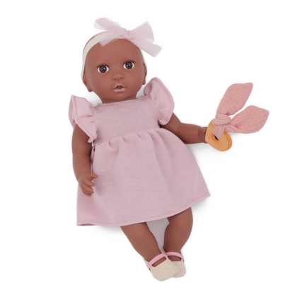 Šaty pro panenku růžové s doplňky LullaBaby