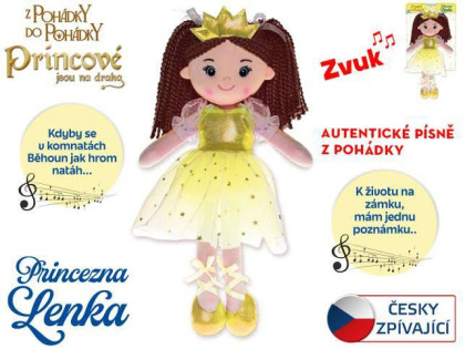 Panenka princezna Lenka 35 cm měkké tělo, na baterie, česky zpívající 0 m+