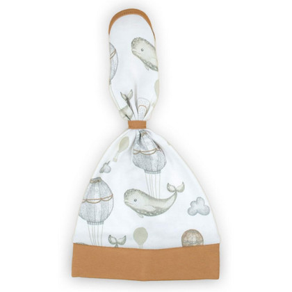 Kojenecká bavlněná čepička-šátek Nicol Miki