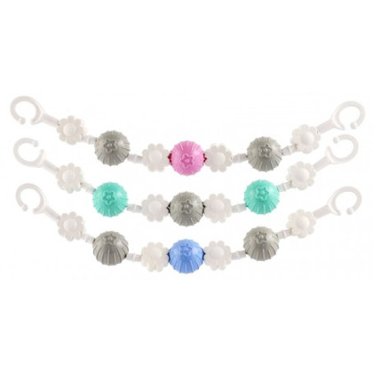 Řetěz/zábrana barevné koule plast 40 cm ŽLUTOŠEDÁ