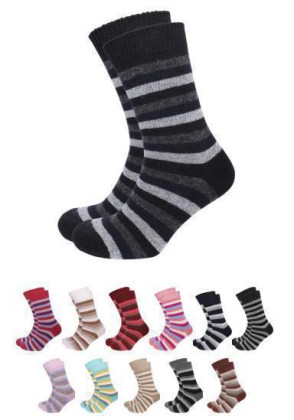 Kojenecké vlněné teplé ponožky proužkované vel. 5 (26-28)