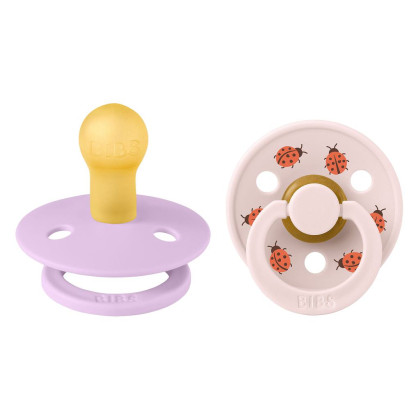 Colour Ladybug dudlíky z přírodního kaučuku 2 ks 0 - 6 m Bibs