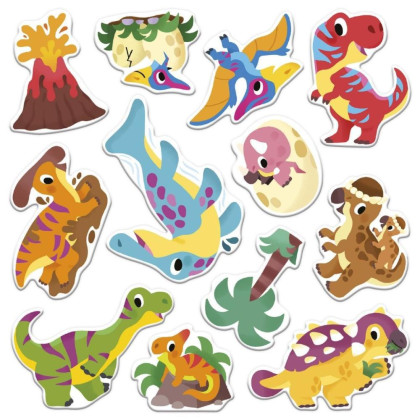 Kreativní sada My arts&crafts Přelepovatelné samolepky Dinosauři Janod
