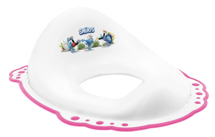 Redukce na WC protiskluzová Šmoulové pink Maltex