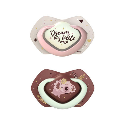 Set symetrických silikonových dudlíků Light touch 6-18 m Sleepy koala