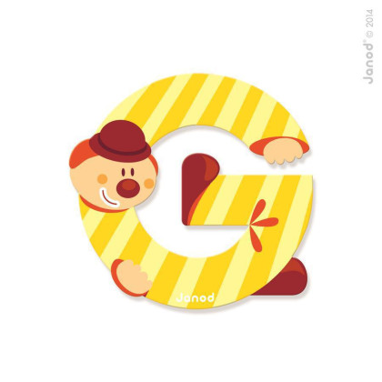 Dřevěné písmenko lepící 9 cm Janod