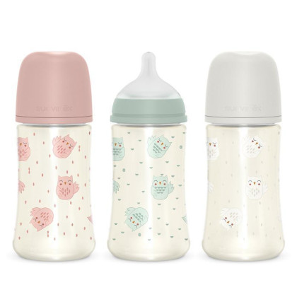 Kojenecká láhev Bonhomia 270 ml fyziologická SX PRO 3 m+ MF