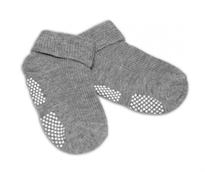 Kojenecké ponožky protiskluzové - Šedé Risocks