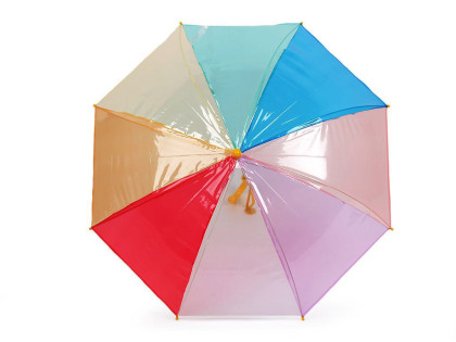 Dětský průhledný deštník duha žlutá