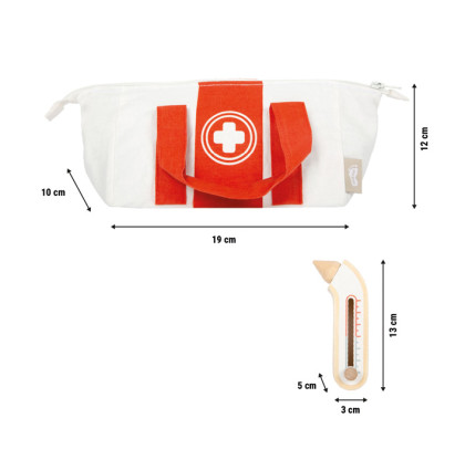 Doktorský set s červeno-bílou lékařskou taškou small foot