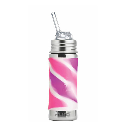 Nerezová láhev s brčkem 325 ml Pura