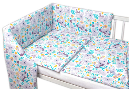 3-dílná sada Mantinel s povlečením Koala na stromě Baby Nellys