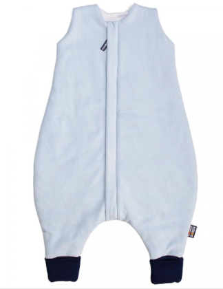 Spací pytel s nožičkami modrý plyš