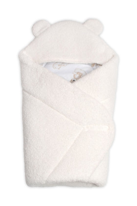 Beránková zavinovačka s kapucí bavlna/beránek Teddy