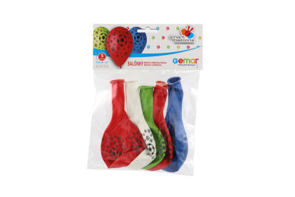 Balonky nafukovací fotbal 12'' průměr 30 cm 5 ks