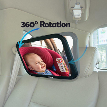 Zrcátko pro pozorování dítěte v autě 360° Akuku