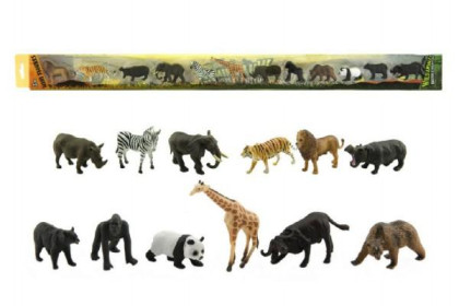 Zvířátka safari ZOO plast 6cm 12ks v tubě