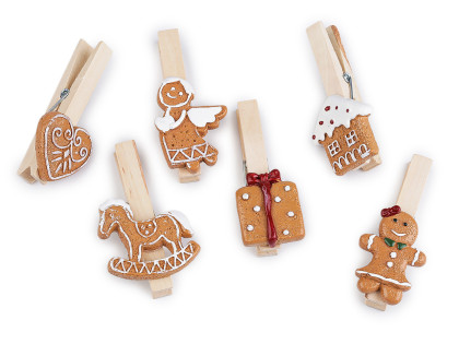 Velké vánoční kolíčky - perníčky sada 3 ks