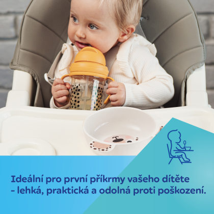 Miska s ušima a přísavkou BabiesBoo 400 ml béžová Canpol babies