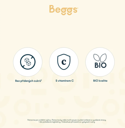 Beggs BIO Smoothie s jogurtem a tropickým ovocem (120 g) 12 ks Beggs