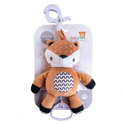 Natahovací hrací strojek plyš 30 cm závěs na postýlku/kočárek Babyted