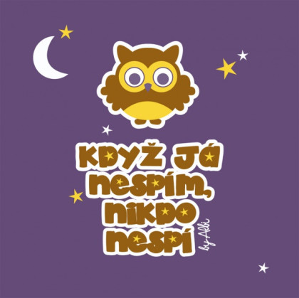 Body dlouhý rukáv s nápisem KDYŽ JÁ NESPÍM,NIKDO NESPÍ vel. 74 - 80