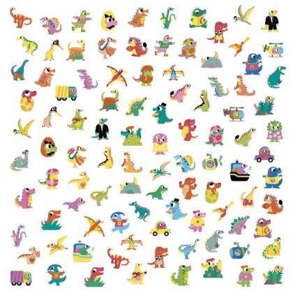 Samolepky Dinosauři 100 ks Janod