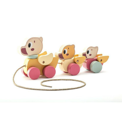 Tahací kačenky dřevěné Cubika