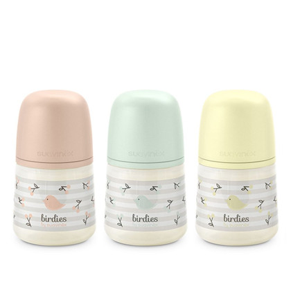 Láhev kojenecká 150 ml fyziologická S Birdies Suavinex