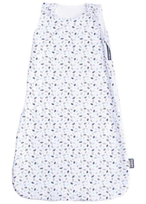 Letní spací pytel se zipem na boku modré lístky