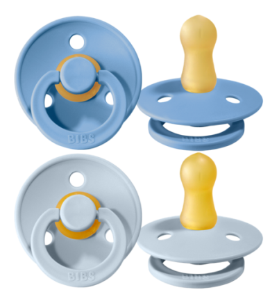 Dudlíky kaučuk 2 ks 0-6 měsíců Colour Bibs