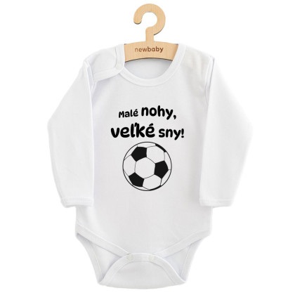 Dětské body s potiskem New Baby Malé nohy, veľké sny!