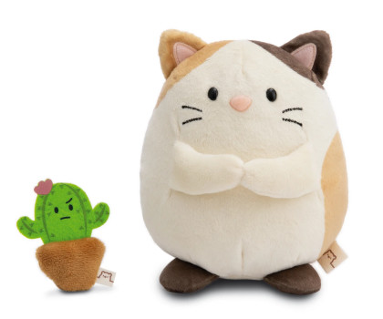 Plyšová MyMochi Kočička Angy 27 cm s kaktusem Nici