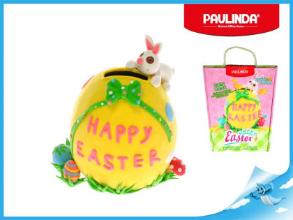 Paulinda Happy Easter 40g+8g pokladnička vejce s doplňky v krabičce