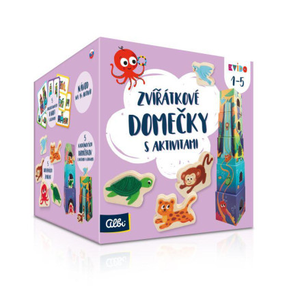 Zvířátkové domečky s aktivitami Kvído