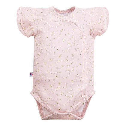 Kojenecké zavinovací body krátký rukáv Meadow květinky růžové Eevi