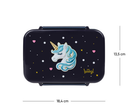 Box na svačinu s přihrádkami Unicorn Gold Baagl