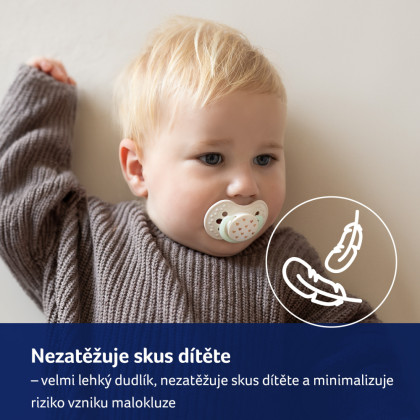Dudlík svítící silikonový dynamický 2 ks Teddy Love 0 - 6 m Lovi
