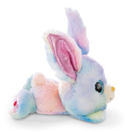 Glubschis plyšový Zajíček Rainbow Candy ležící, 15 cm
