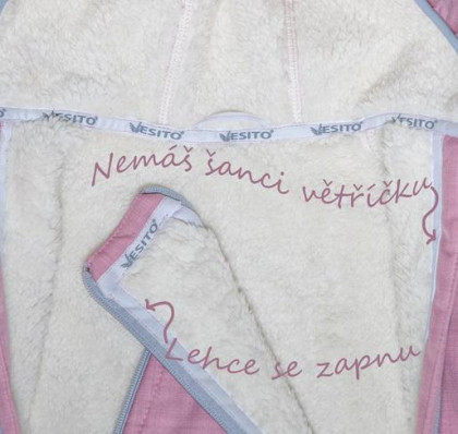 Rostoucí zimní softshellová kombinéza Snow Antique pink Esito