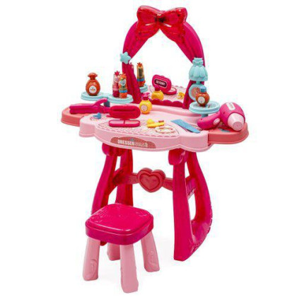 Dětský toaletní stolek s hudbou a židličkou Baby Mix