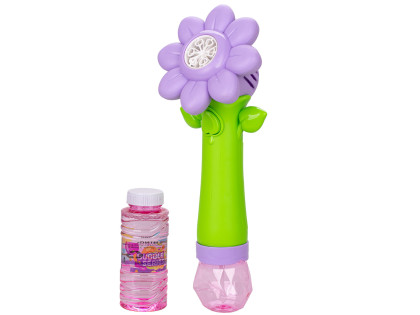 Bublifukovač květina 27 cm na baterie se světlem s náplní 90 ml Sun Fun