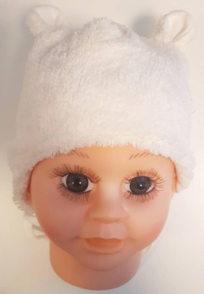 Zimní čepička s oušky wellsoft Baby Service Smetanová