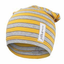 Čepice smyk dlouhá Outlast® pruh šedooranžový