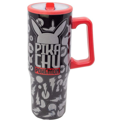 Termohrnek s brčkem a uchem 920 ml Pokémon