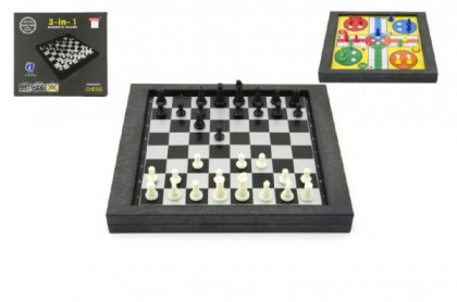 Soubor her 3v1 magnetické šachy+dáma+člověče, nezlob se