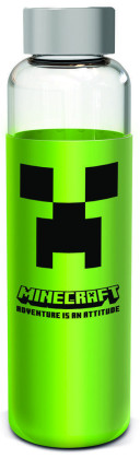 Skleněná láhev s návlekem 585 ml, Minecraft