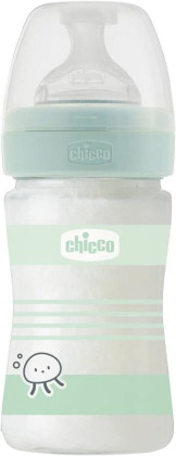 Láhev kojenecká sklo Well-being silikon 150 ml uni Chicco 