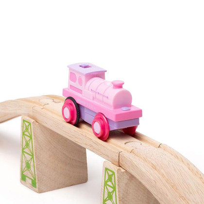 Elektrická lokomotiva Silná růžovka Bigjigs Rail