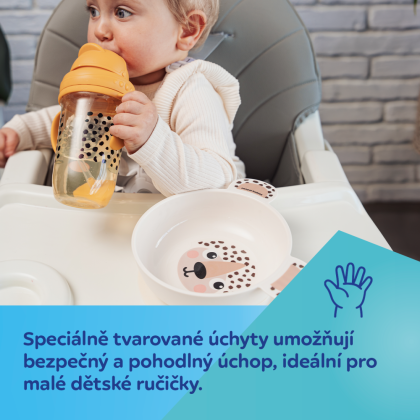Miska s ušima a přísavkou BabiesBoo 400 ml béžová Canpol babies
